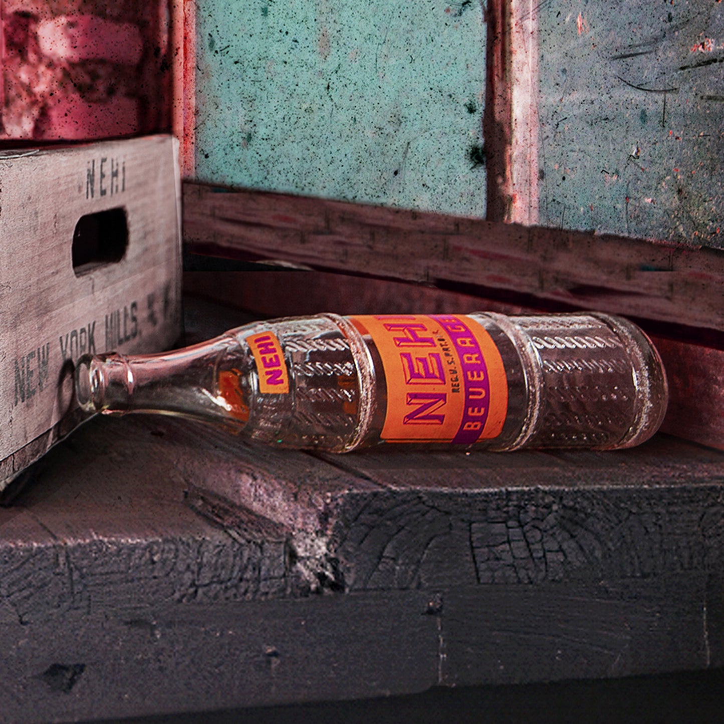 Nashville Inspired Fine Art with Vintage Soda Bottles and Bottling Crates