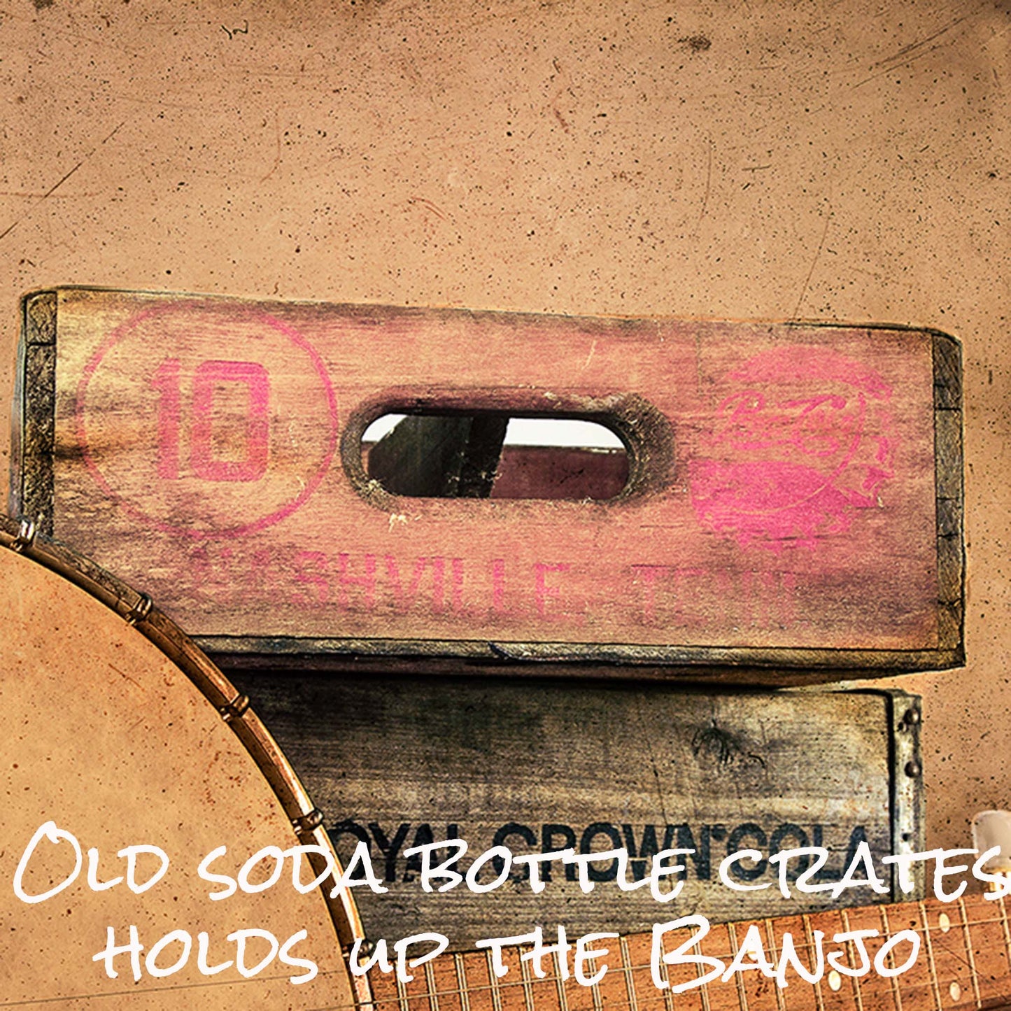 Vintage Music Themed Art with Banjo