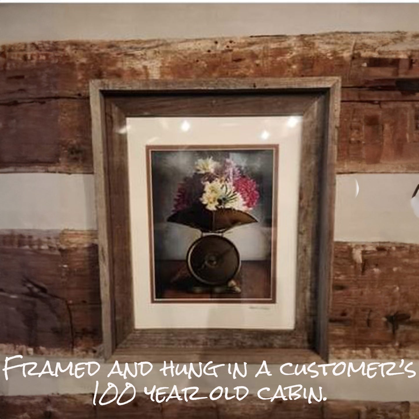 Vintage Brass Scale with Bright Colorful Flowers Wall Art