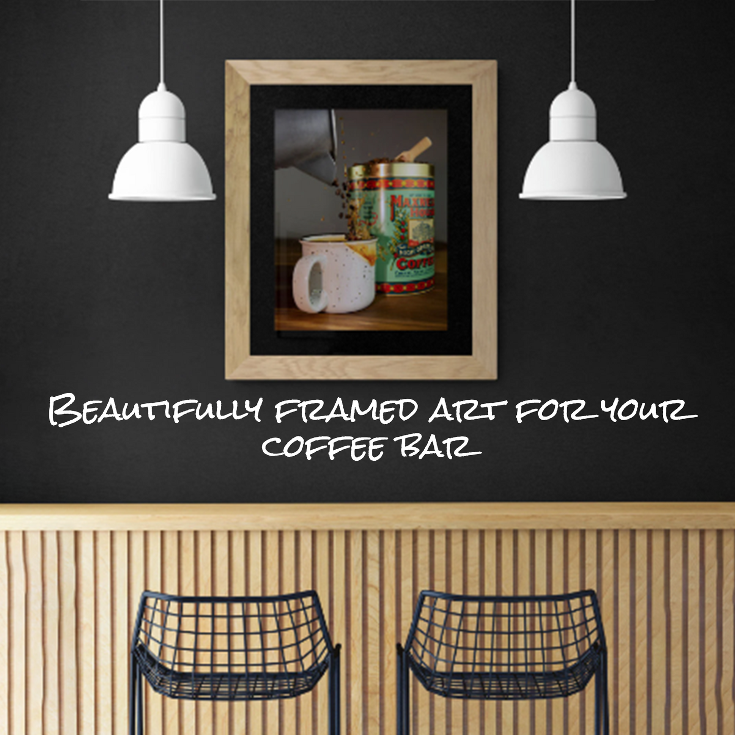 Coffee Lovers Wall Art with Vintage Maxwell House Coffee Can