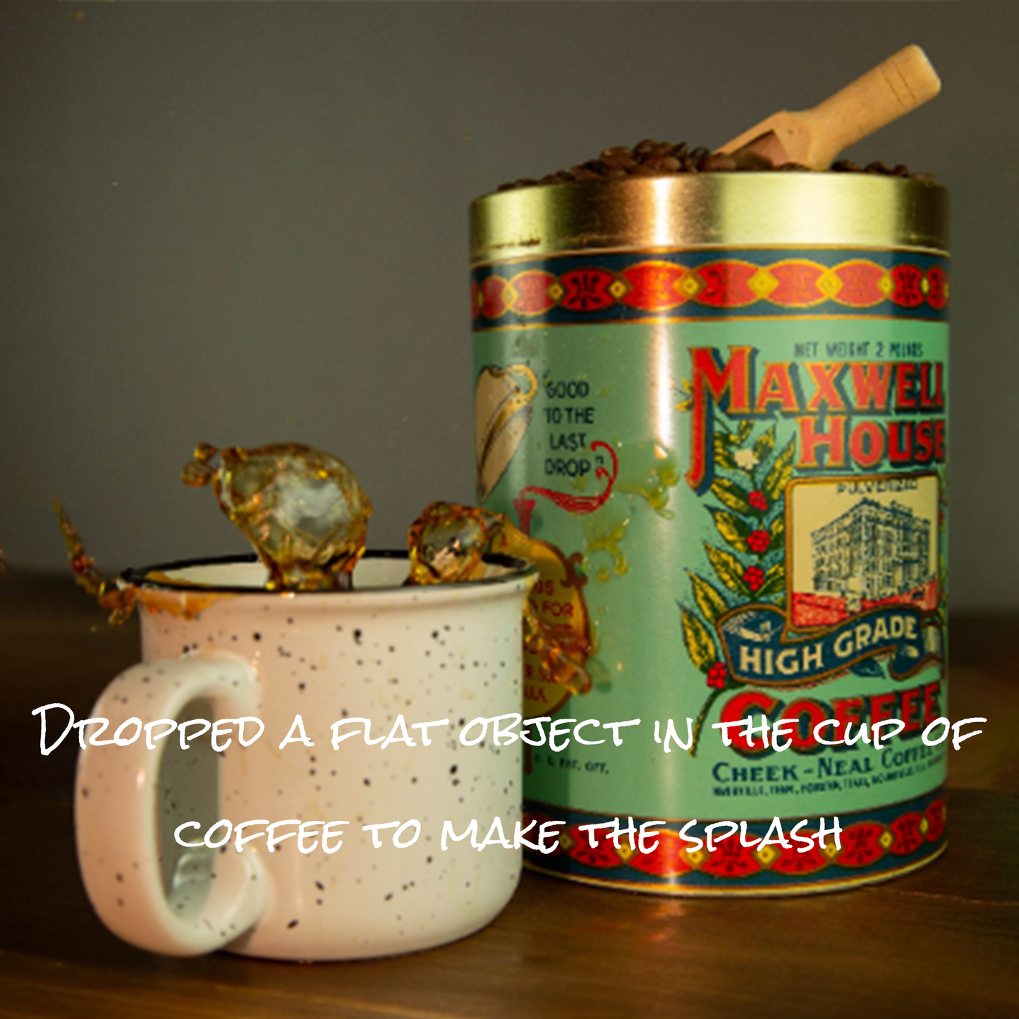 Coffee Lovers Wall Art with Vintage Maxwell House Coffee Can