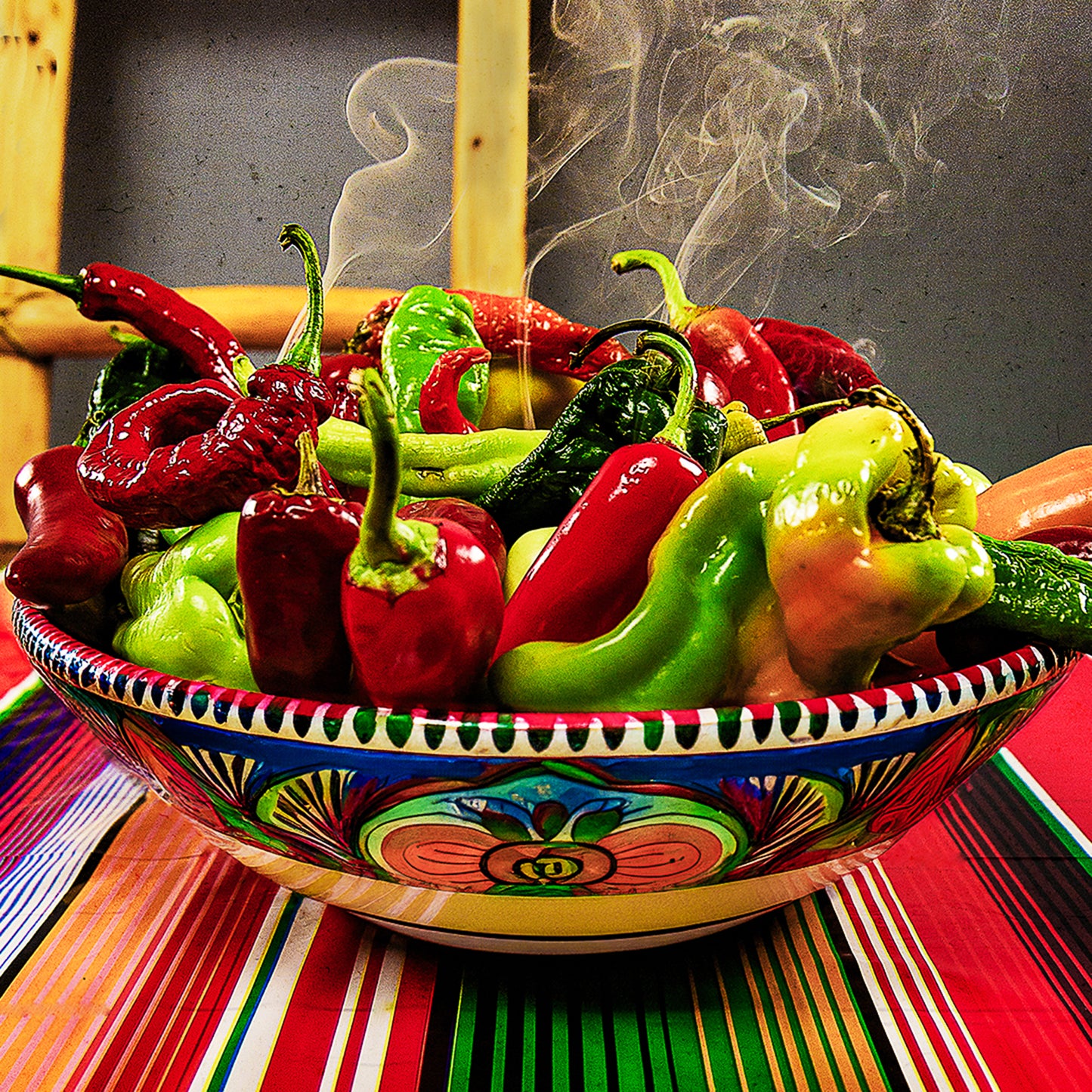 "Kiva Ladder and Chili Peppers." Fine Art Print.