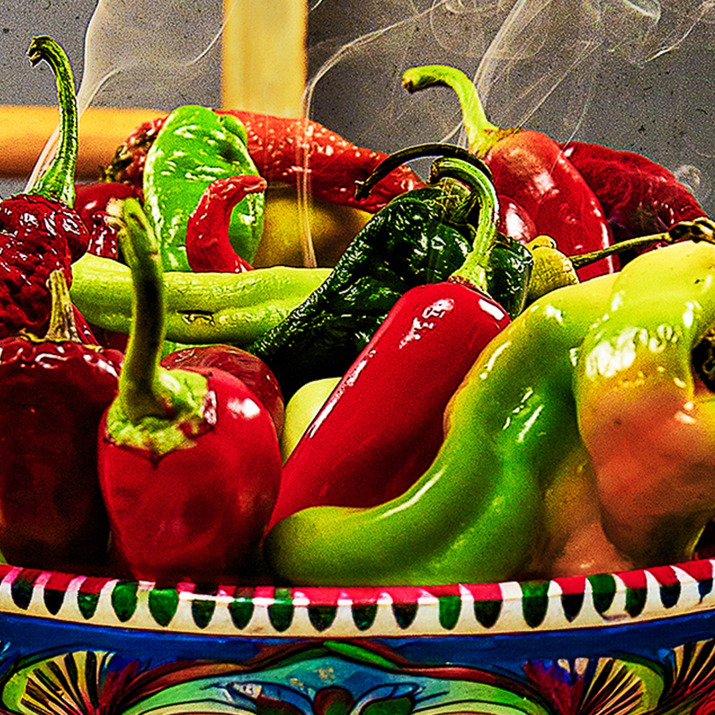 "Kiva Ladder and Chili Peppers." Fine Art Print.