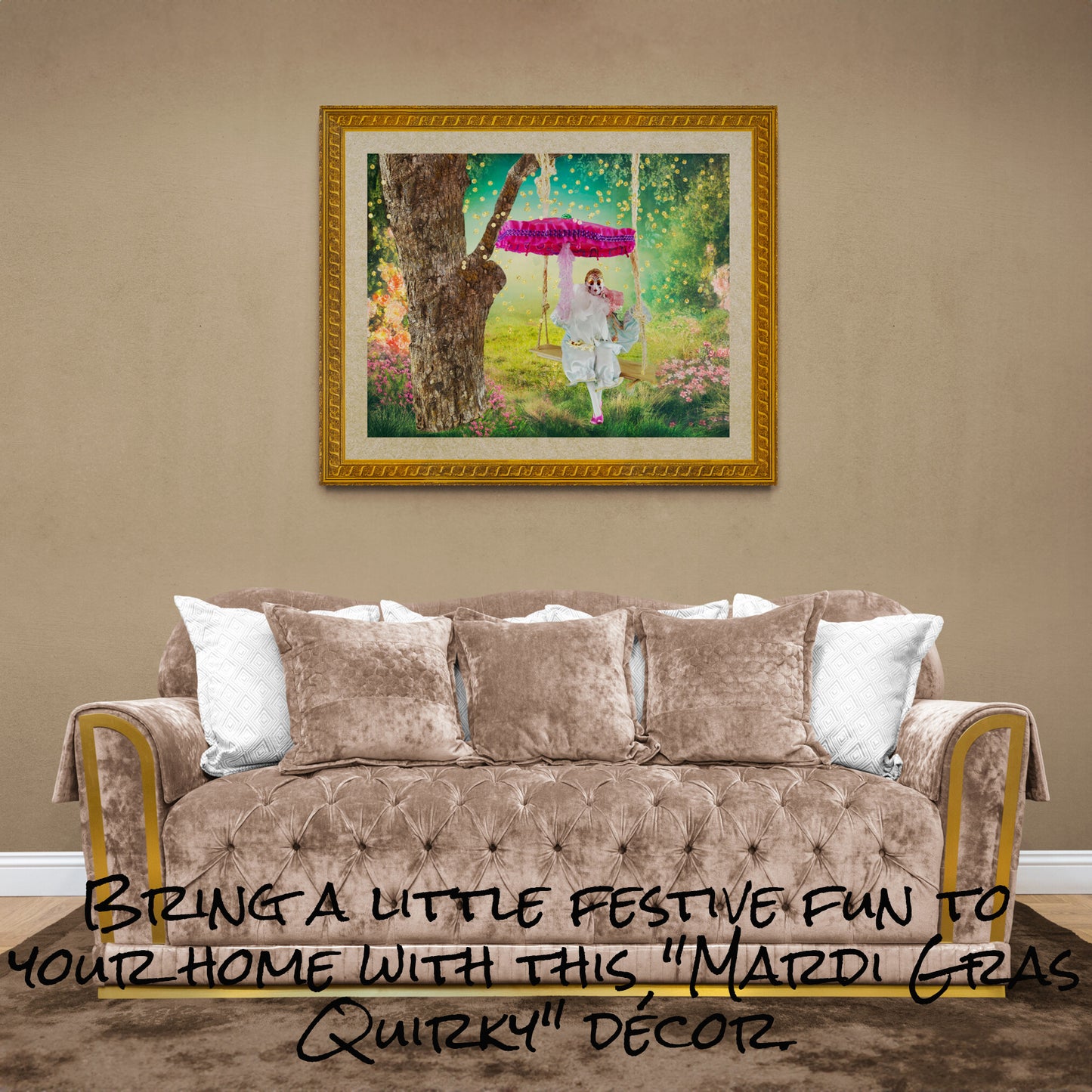 "Mardi Gras in Full Swing." Mardi Gras Wall Art Print